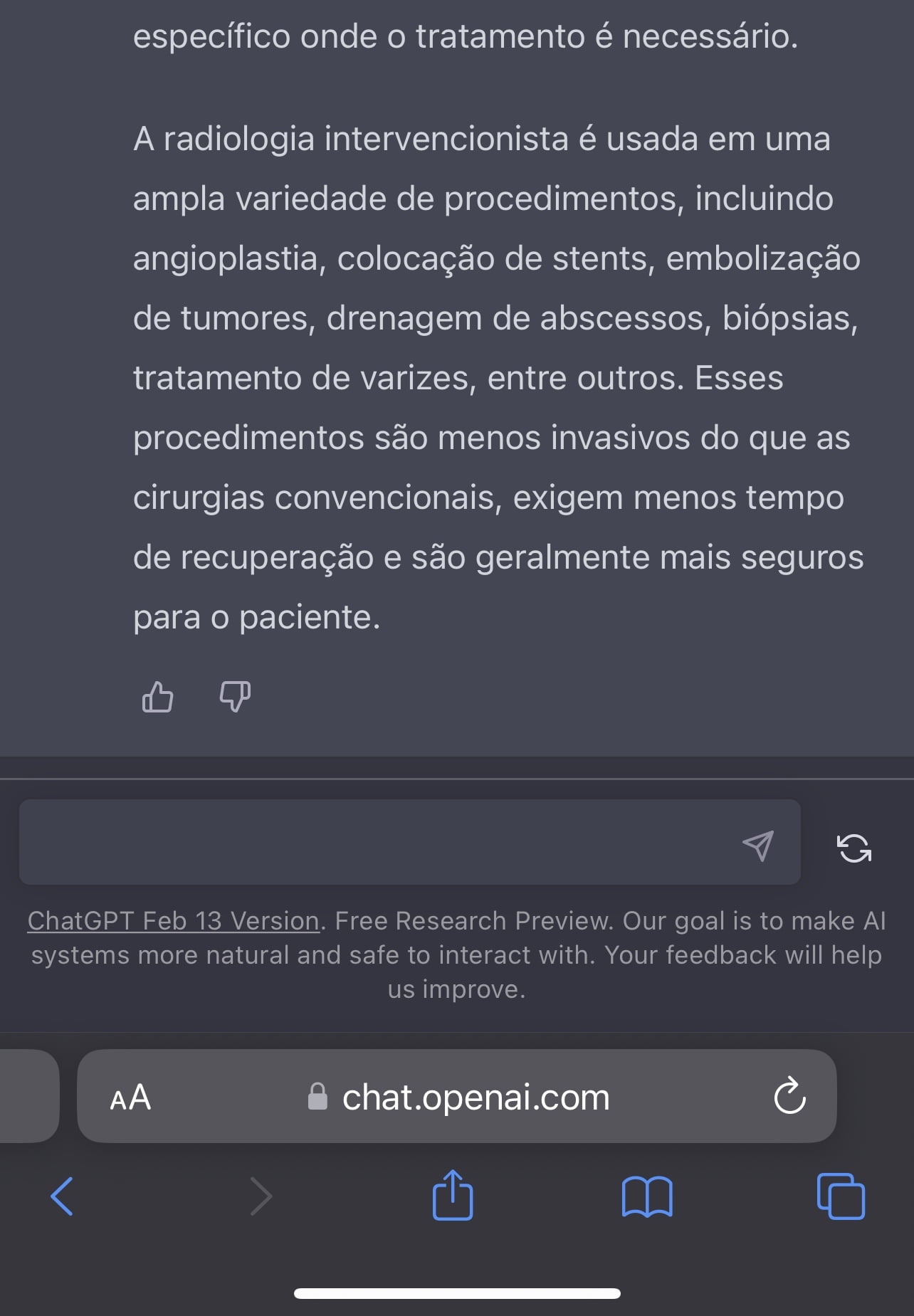 Radiologia Intervencionista e ChatGPT